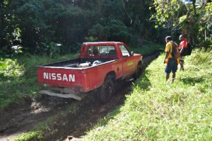 Road to Ikiti, where the truck could not go further